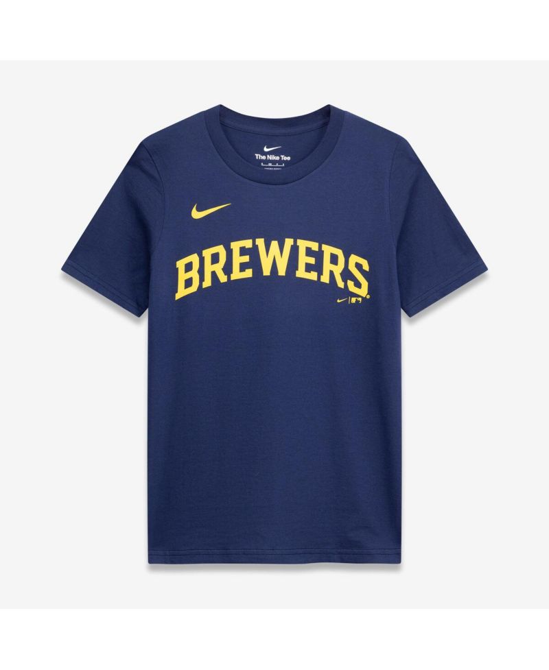 Big Boys and Girls Jackson Chourio Navy Milwaukee Brewers Name & Number T-Shirt