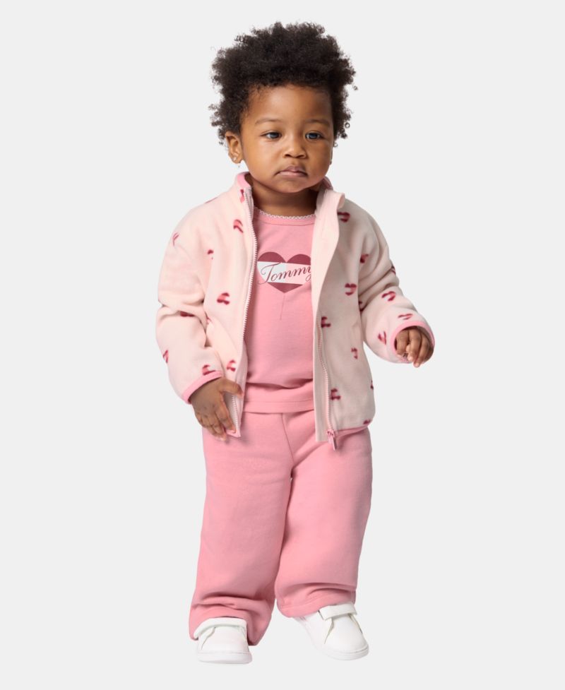 Baby Girls' Long-Sleeve Jacket, T-Shirt and Pants, 3-Piece Set