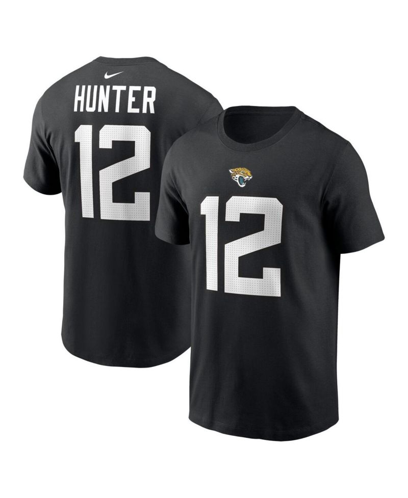 Men's Travis Hunter Black Jacksonville Jaguars 2025 NFL Draft First Round Pick Player Name & Number T-Shirt