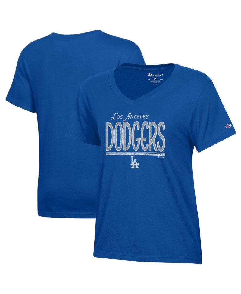 Women's Royal Los Angeles Dodgers Core V-Neck T-Shirt
