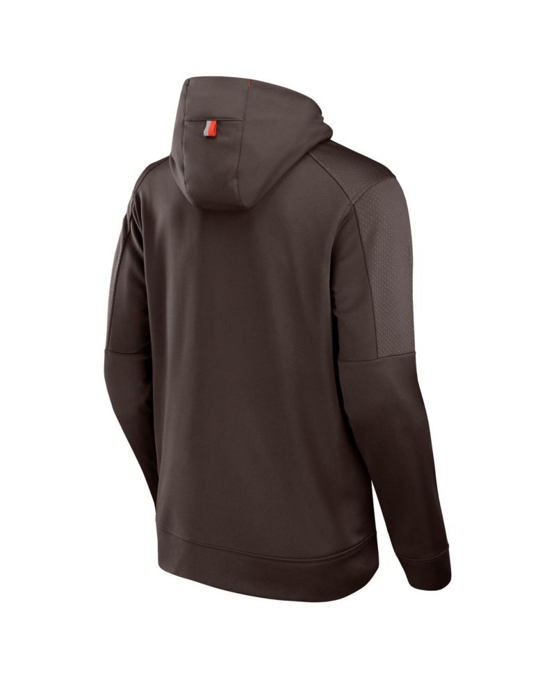 Men's Brown Cleveland Browns Defender Full-Zip Hoodie