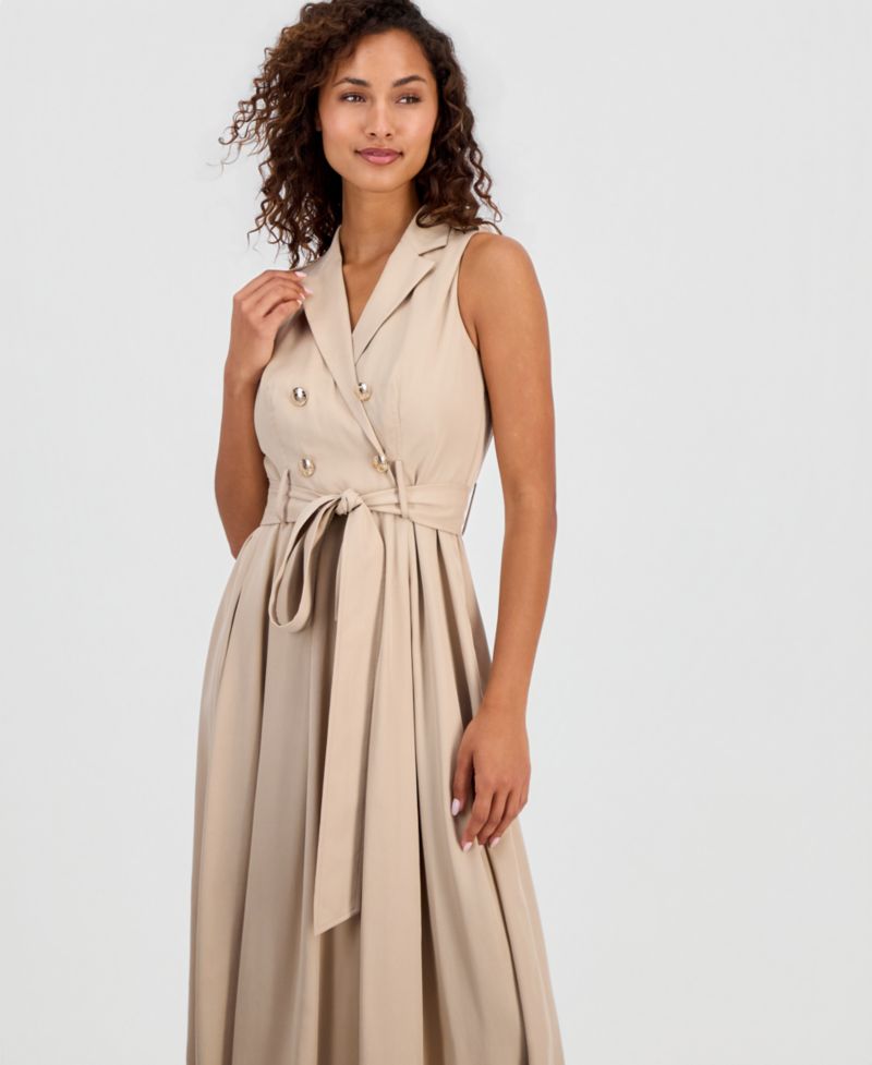 Women's Sleeveless Trench Dress