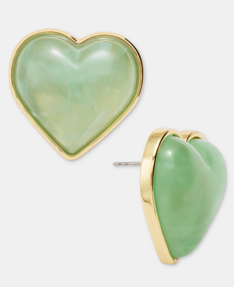 Heart Button Earrings