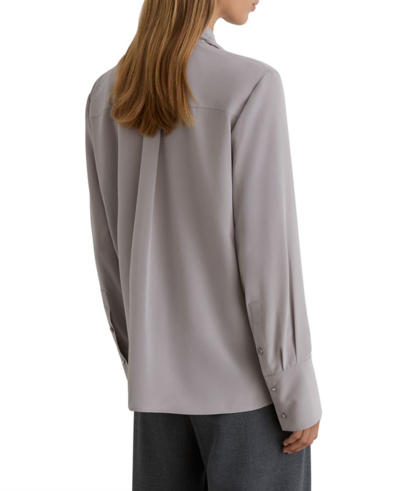 Women's Kathlyn Long-Sleeve Tie-Neck Silk Blouse