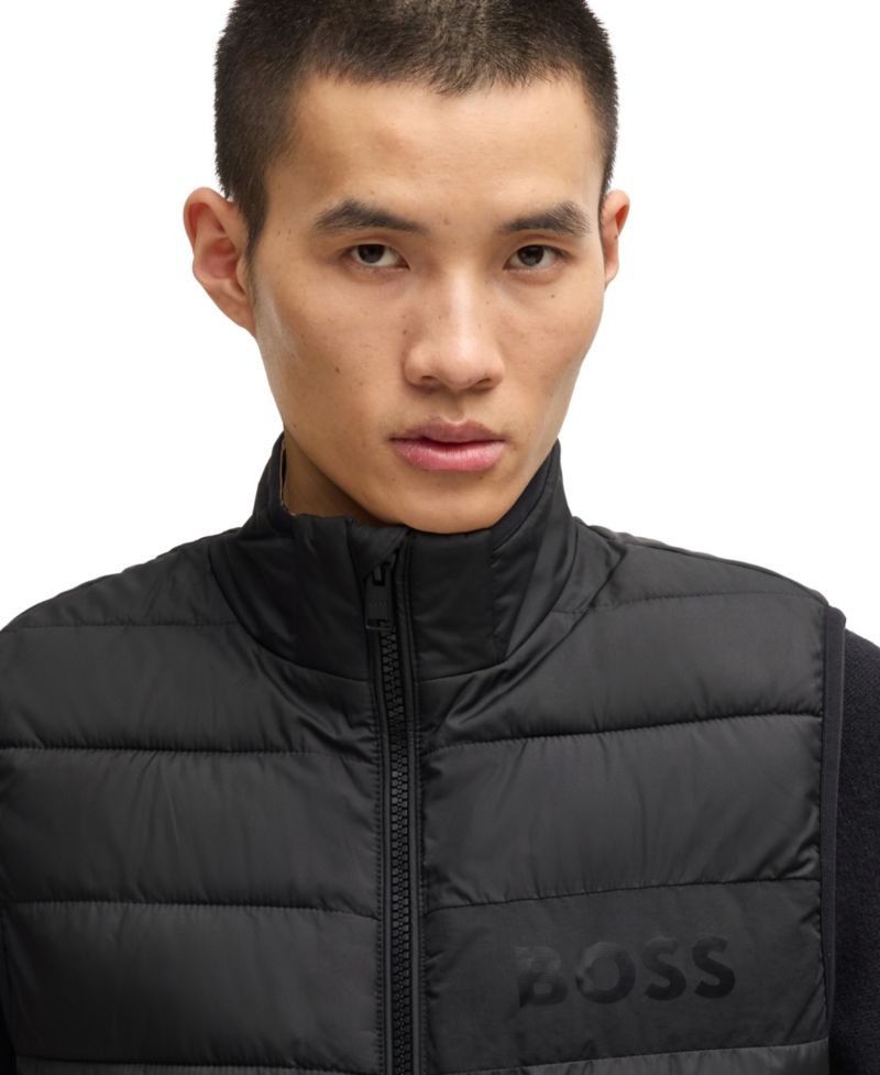 Men's Water-Repellent Tonal Logo Gilet Vest