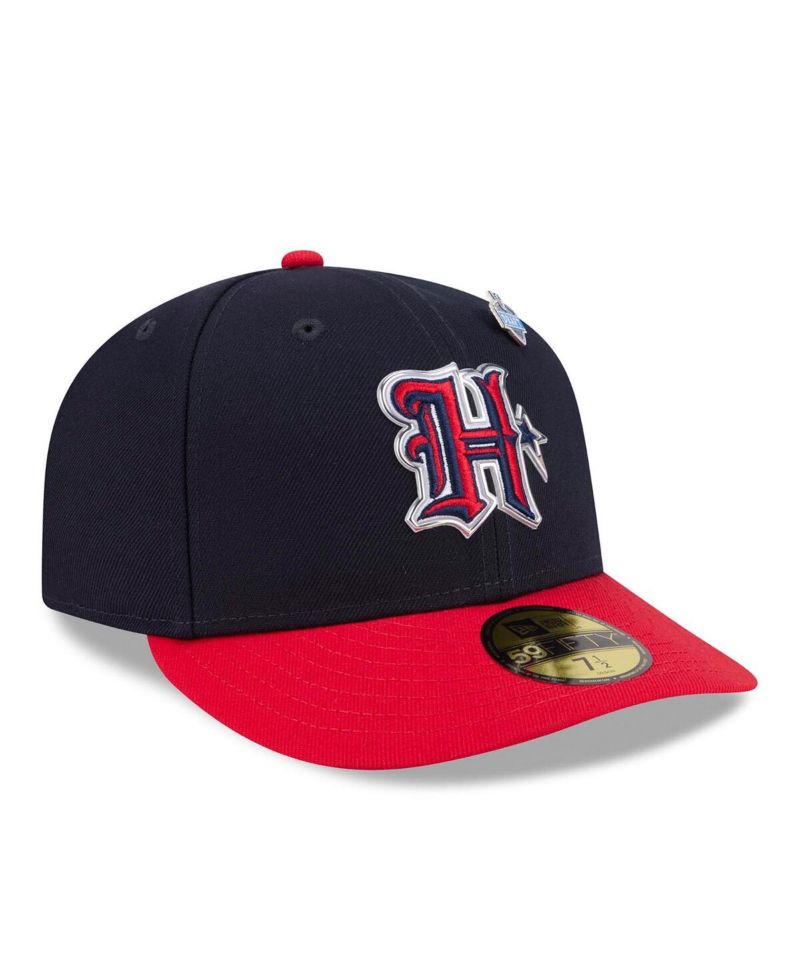 Men's Navy/Red Houston Texans 2026 NFL Draft Pre-Curved 59FIFTY Fitted Hat