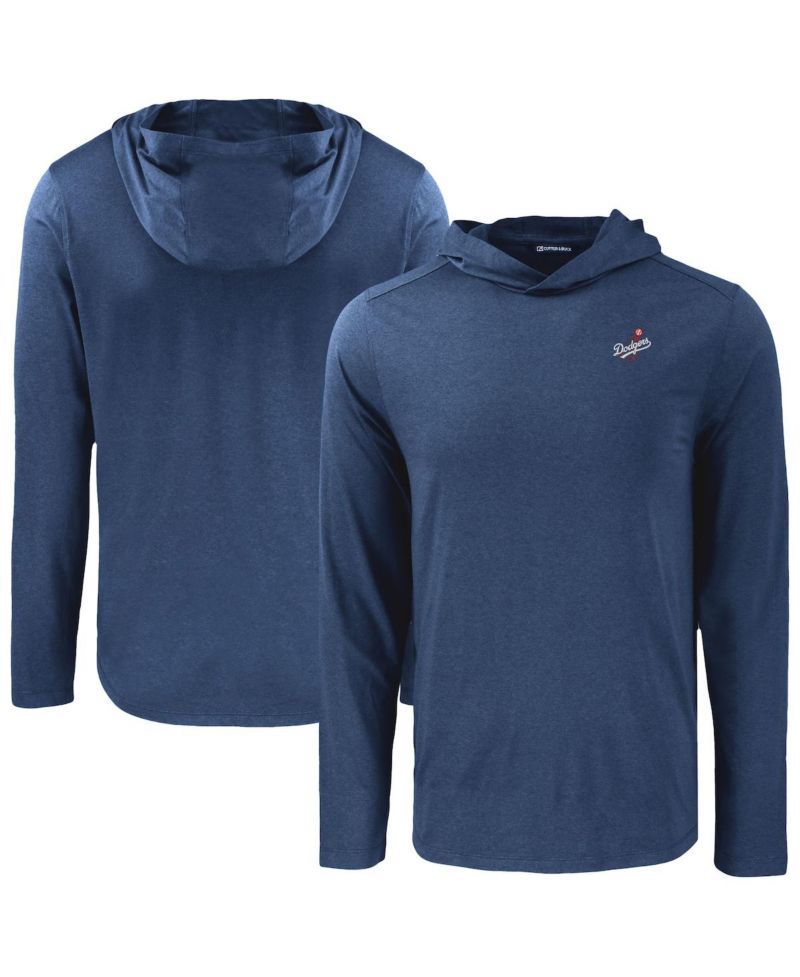 Men's Navy Los Angeles Dodgers Coastline Epic Comfort Eco Hoodie Long Sleeve T-Shirt