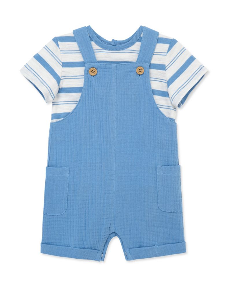 Baby Boys' Short-Sleeve T-Shirt and Shortall, 2-Piece Set