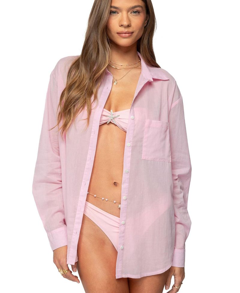 Women's Kellen Oversized Cotton Button Up Shirt