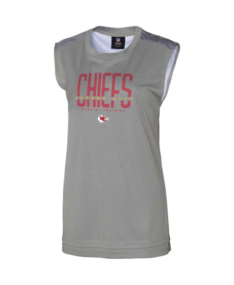 Women's Gray Kansas City Chiefs No Sweat Tank Top