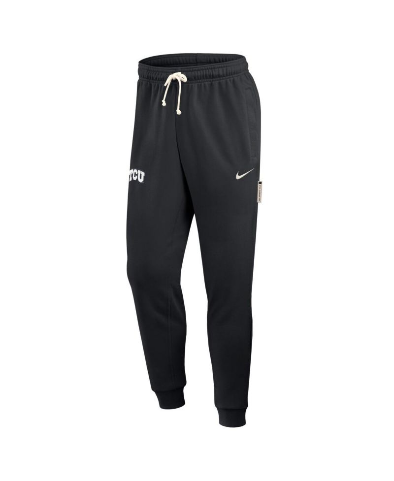 Men's Black TCU Horned Frogs 2025 Sideline Standard Issue Dri-FIT Taper Sweatpants