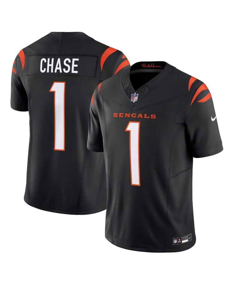 Men's Ja'Marr Chase Black Cincinnati Bengals Vapor F.U.S.E. Limited Jersey