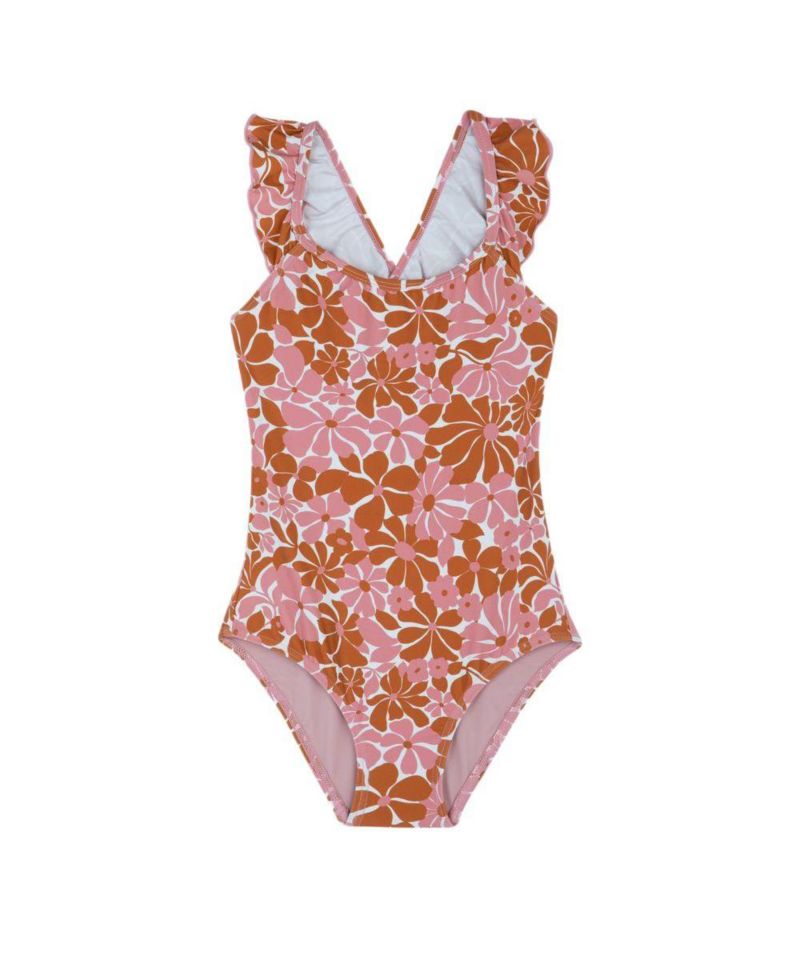 Child Girls Summer Memories Square Neck Ruffle One Piece