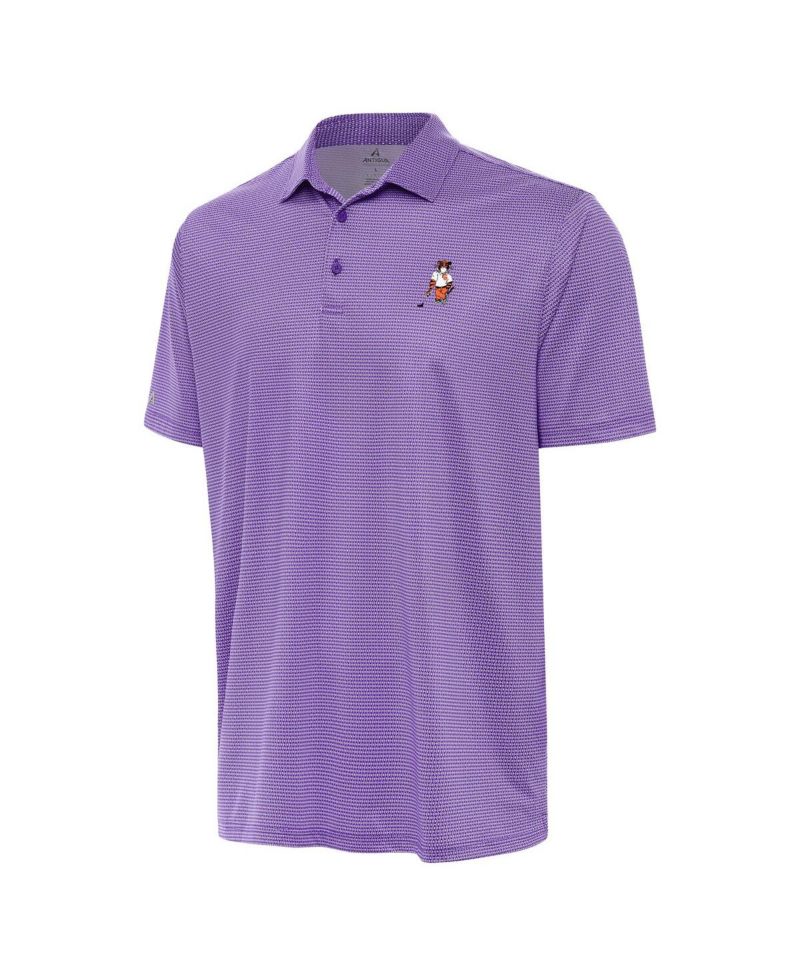 Men's Purple Clemson Tigers Golfer Rings Tribute Polo Shirt