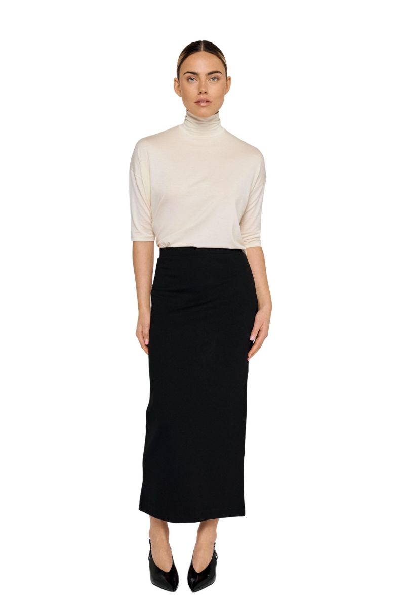 Women's Lala High-Waisted Midi Slit Skirt
