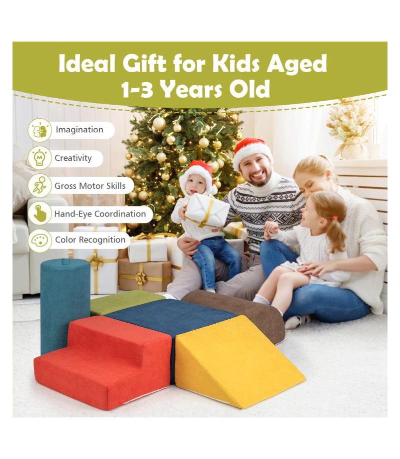 Foam Modular Climbing Blocks, 6-Piece Set