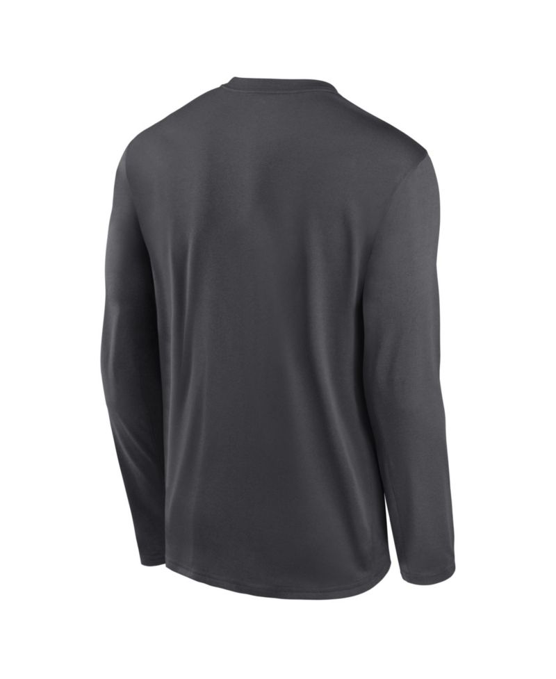 Men's Anthracite Minnesota Vikings Primetime Legend Icon Performance Long Sleeve T-Shirt