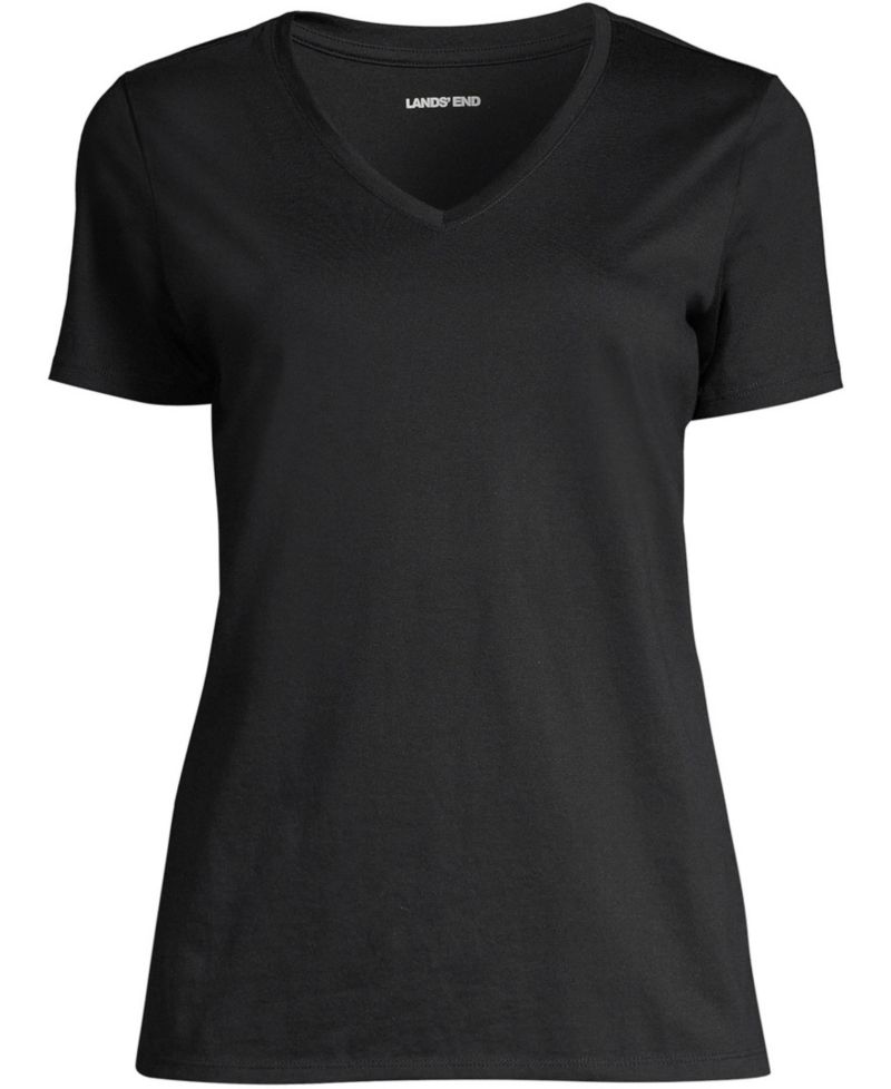 Plus Size Supima Cotton V-neck T-Shirt