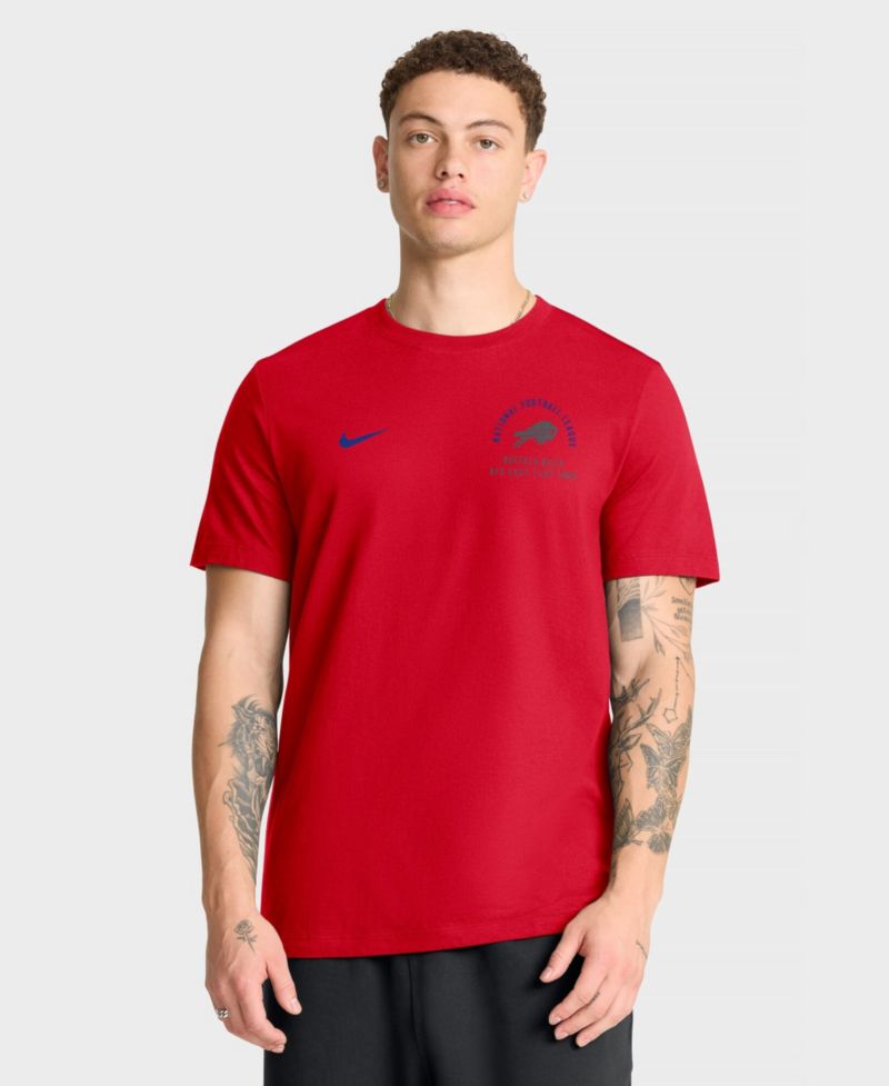 Men's Red Buffalo Bills Split Logo T-Shirt