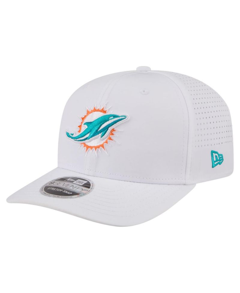 Men's White Miami Dolphins Name Plate 9SEVENTY Adjustable Hat