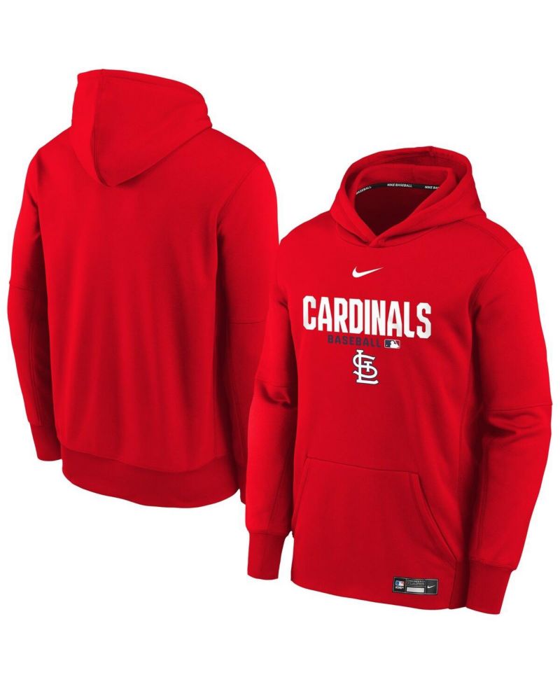 Big Boys and Girls Red St. Louis Cardinals Authentic Collection Therma-FIT Hoodie