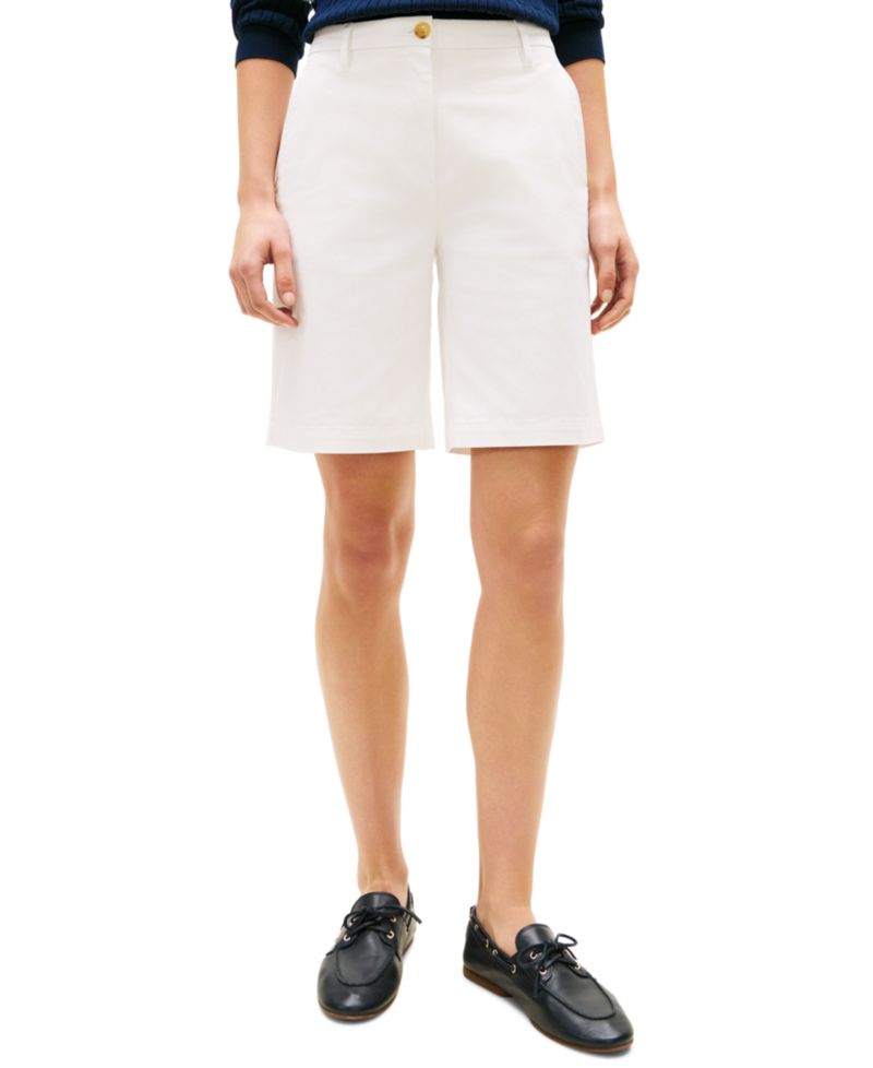 Women's Twill Slim Straight Shorts