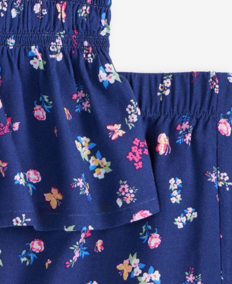 Girls' 12M-5T Floral-Print Top & Shorts, 2-Piece Set