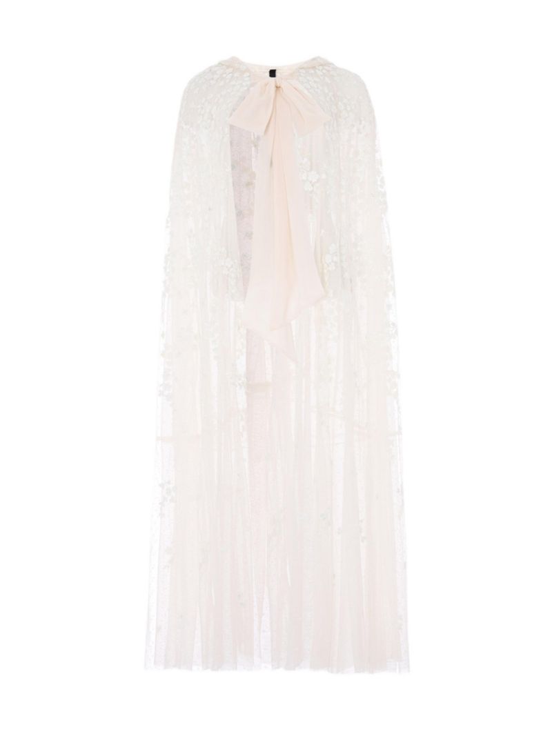 Women's Scatter Blossom Hooded Long Cape