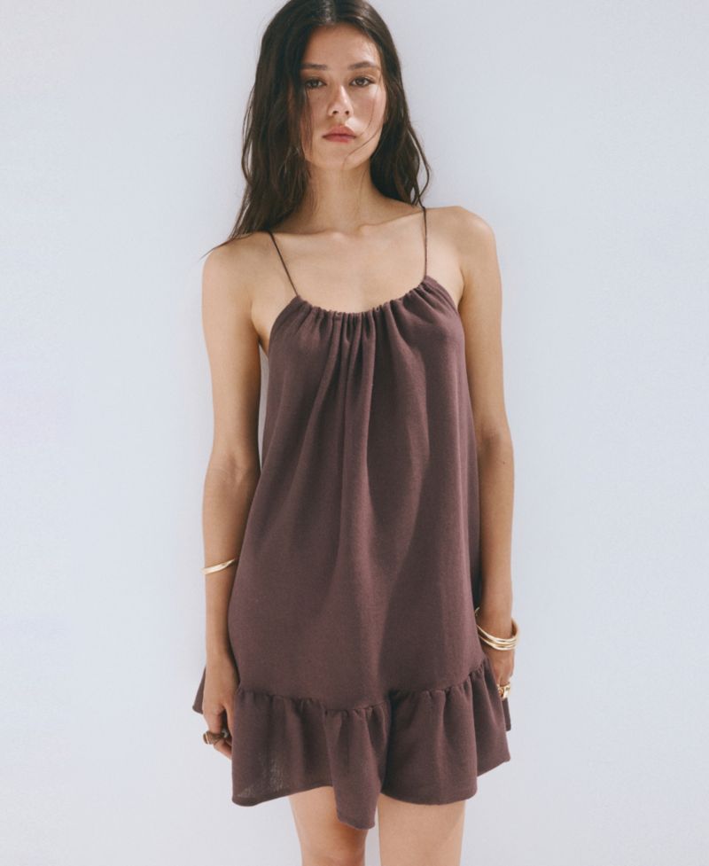 Women's Gathered Neckline Knit Dress
