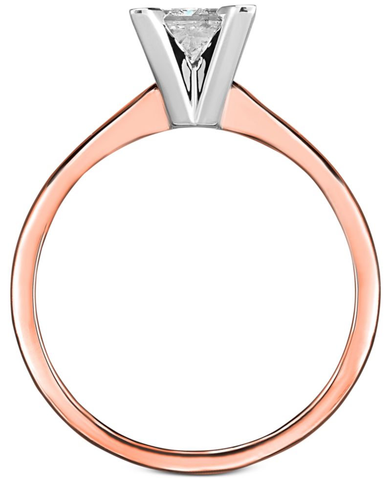 Diamond (1 ct. t.w.) Princess Engagement Ring in 14k White, Yellow or Rose Gold