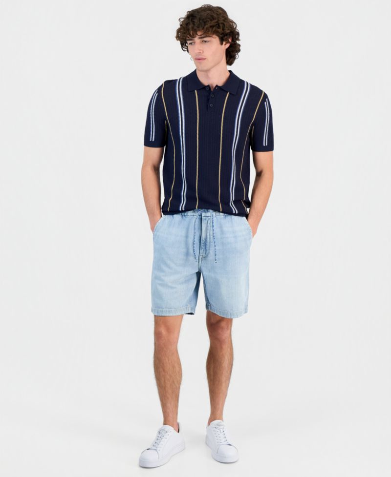 Men's Carson Cotton-Blend Drawcord 8" Shorts