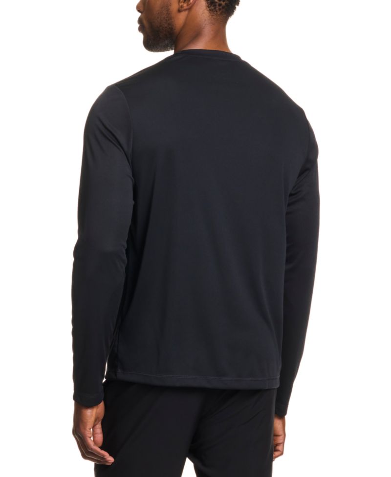 Мужская технологичная футболка с логотипом Crewneck с длинным рукавом и круглым вырезом горловины