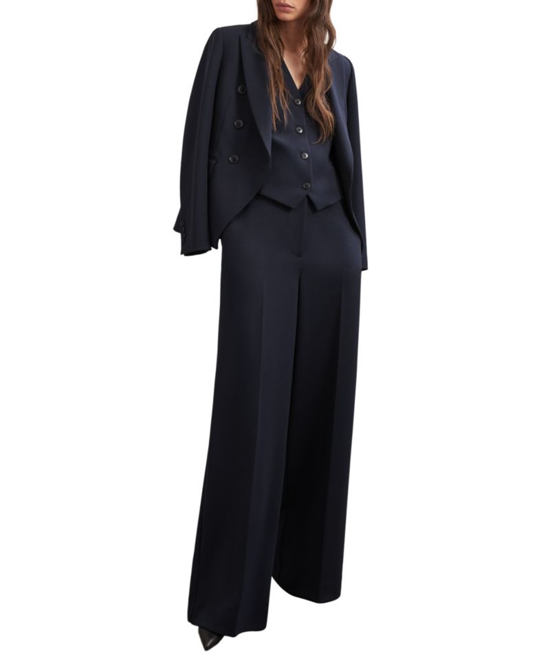 Women's Gabi High-Waisted Wide-Leg Suit Pants
