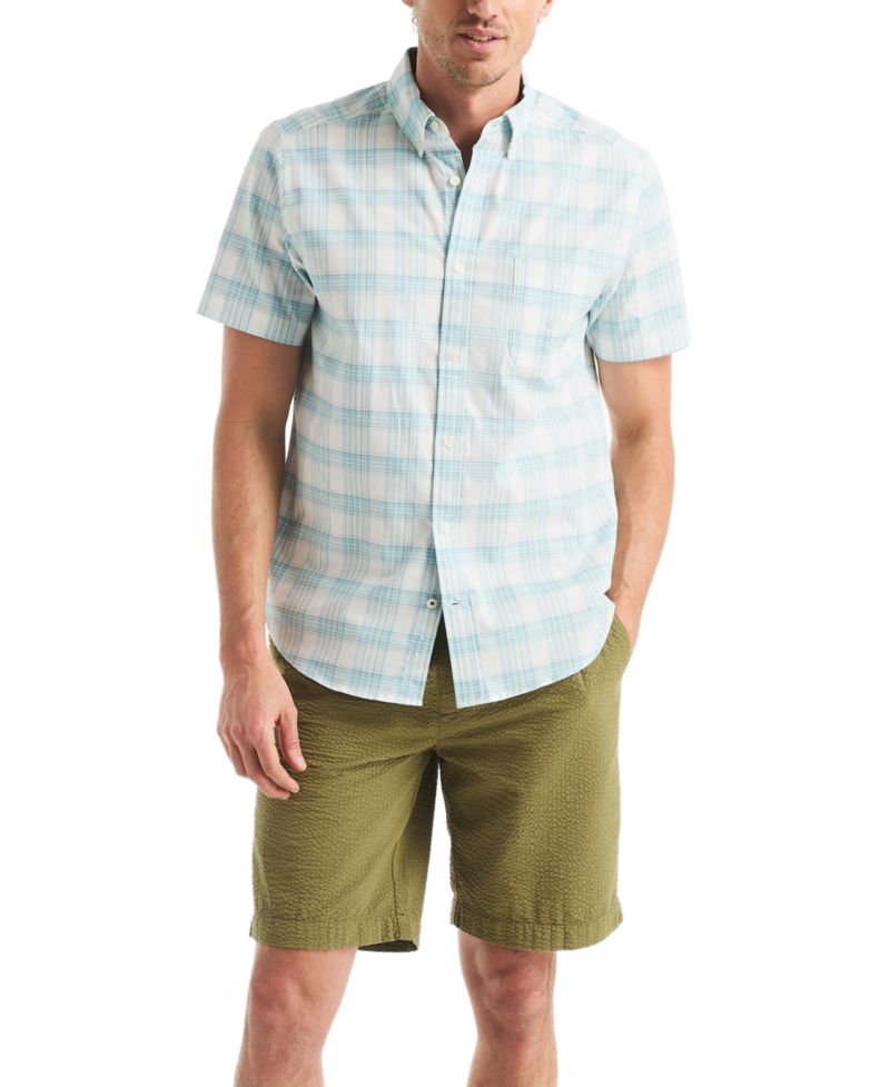 Men's Classic-Fit Plaid Button-Down Oxford Shirt