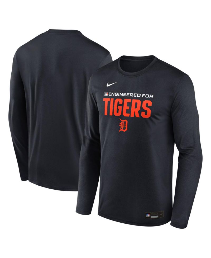 Men's Navy Detroit Tigers Authentic Collection Legend Dri-FIT Long Sleeve T-Shirt