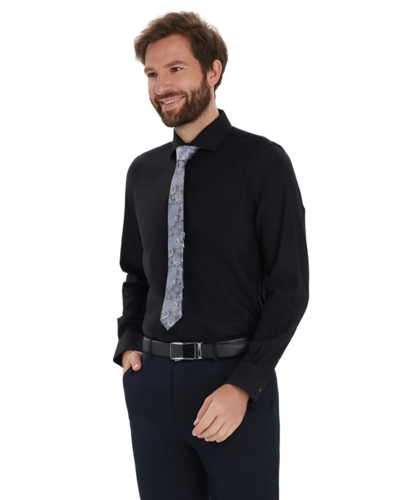 Men's Diamond Dobby Slim-Fit Dress Shirt