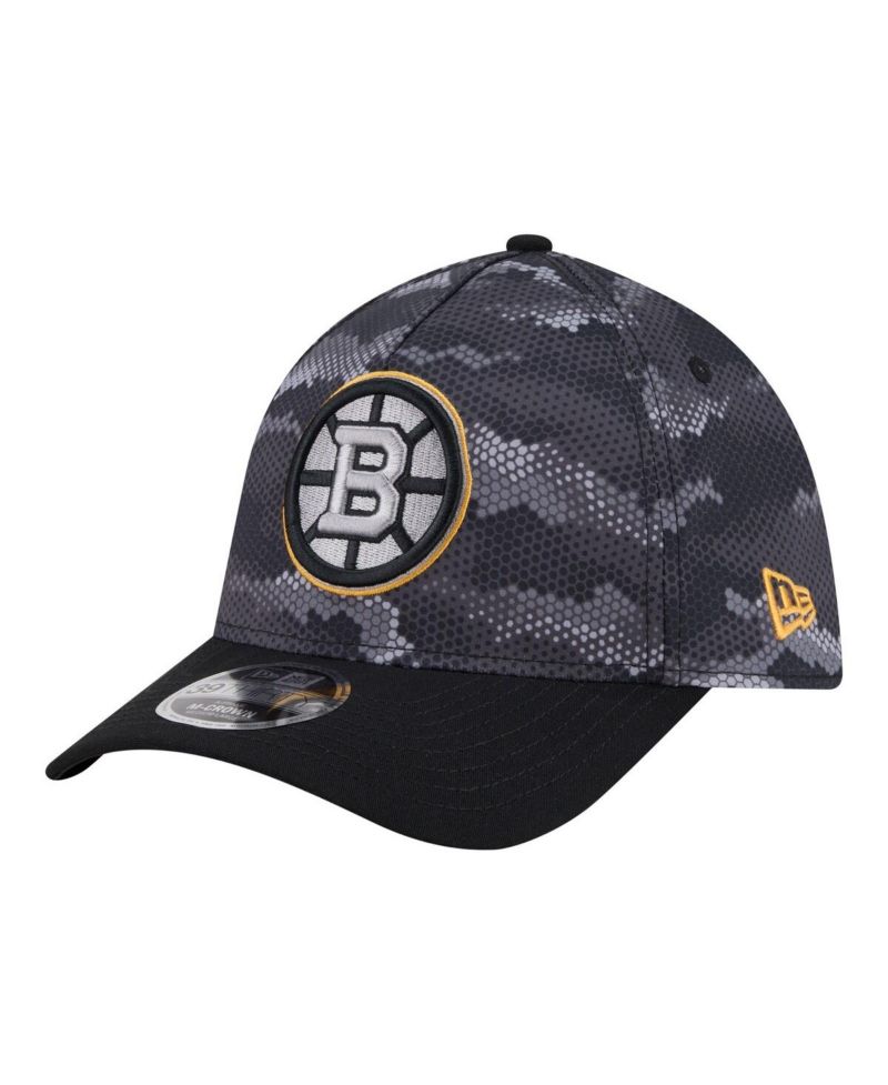 Men's Black Boston Bruins Zero Dark 39THIRTY Flex Hat