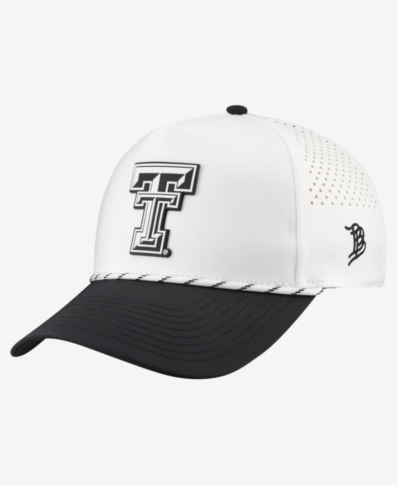 Men's White/Black Texas Tech Red Raiders Classic Adjustable Rope Hat