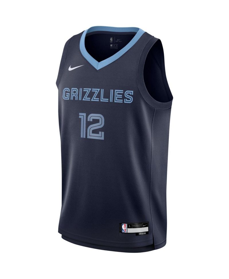 Big Boys Ja Morant Navy Memphis Grizzlies Swingman Jersey - Icon Edition