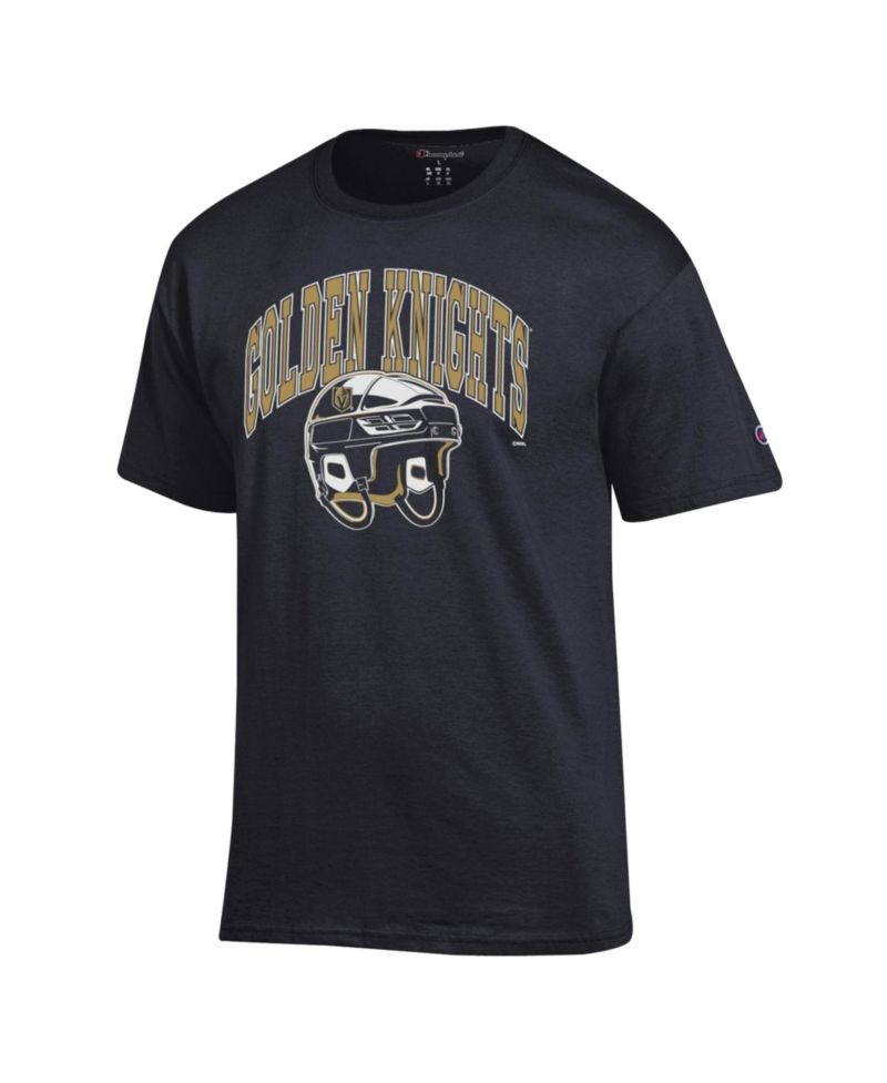 Men's Black Vegas Golden Knights Helmet T-Shirt