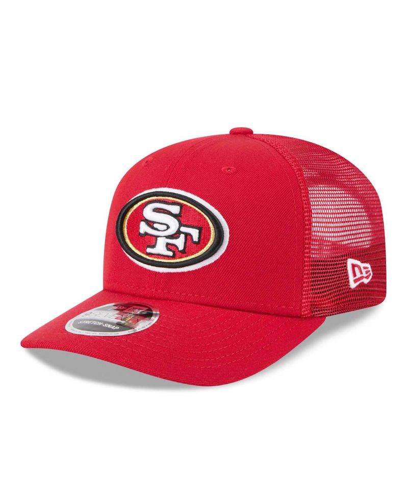 Men's Scarlet San Francisco 49ers 80th Anniversary Side Patch 9SEVENTY Trucker Adjustable Hat