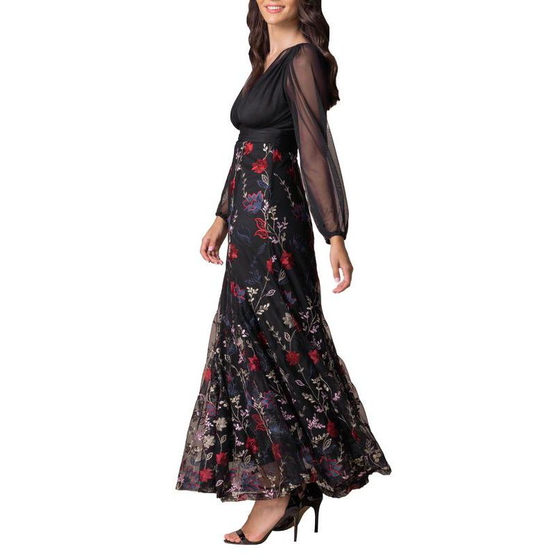 Women's Isabella Embroidered Mesh Formal Gown