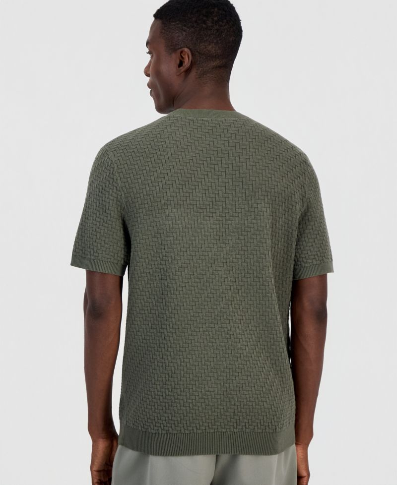 Men's Basketweave Sweater T-Shirt