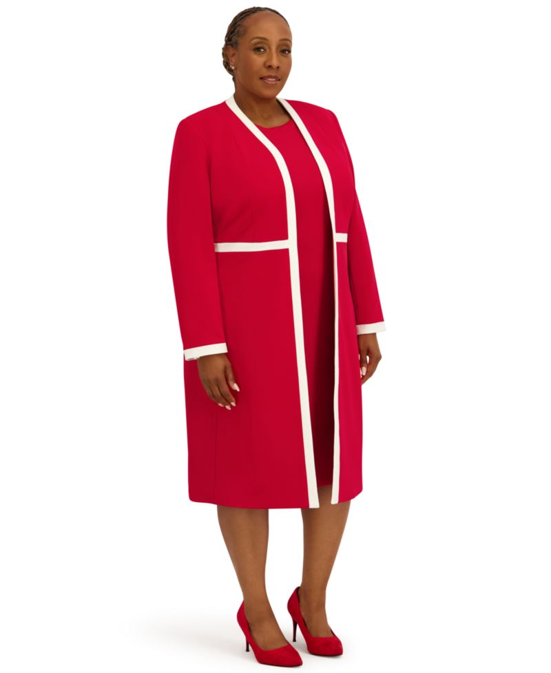 Women's Framed Waist Seam Open Topper Jacket, Regular & Plus