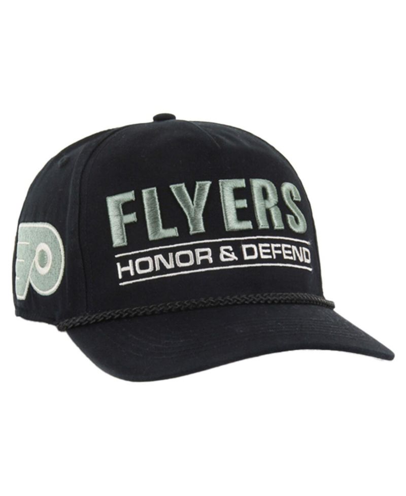 Men's Black Philadelphia Flyers OHT Military Appreciation Homeland Honor and Defend Hitch Adjustable Hat