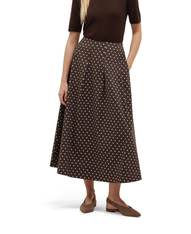 Women's Antonella Polka-Dot A-Line Midi Skirt