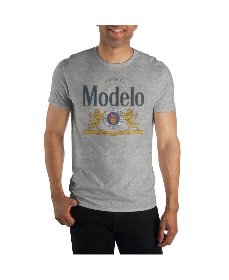 Men's Beer Logo Gray T-Shirt Tee