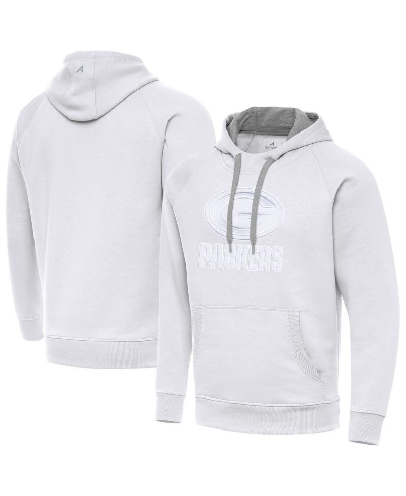 Men's White Green Bay Packers Victory Pullover Hoodie