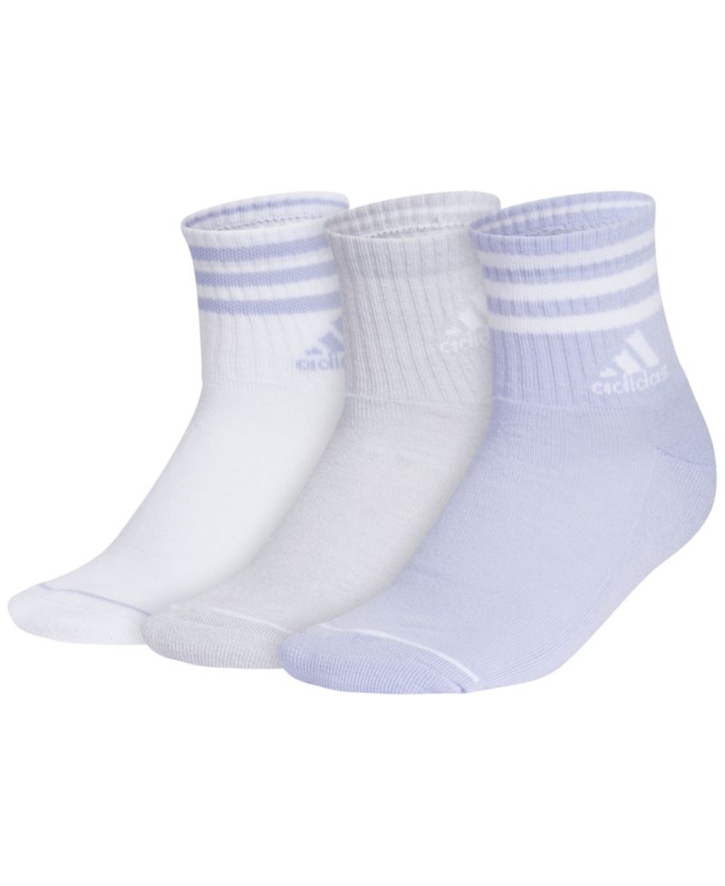 Women's Cushioned 3-Stripe 4.0 High Quarter Socks, 3-Pack