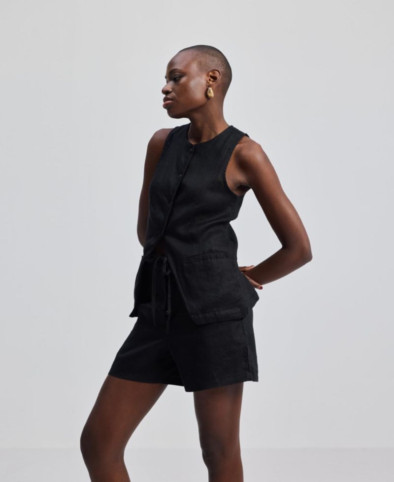 Women's Hemp Shorts in Black